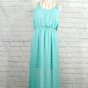 Anthro • Alya Teal Maxi Dress